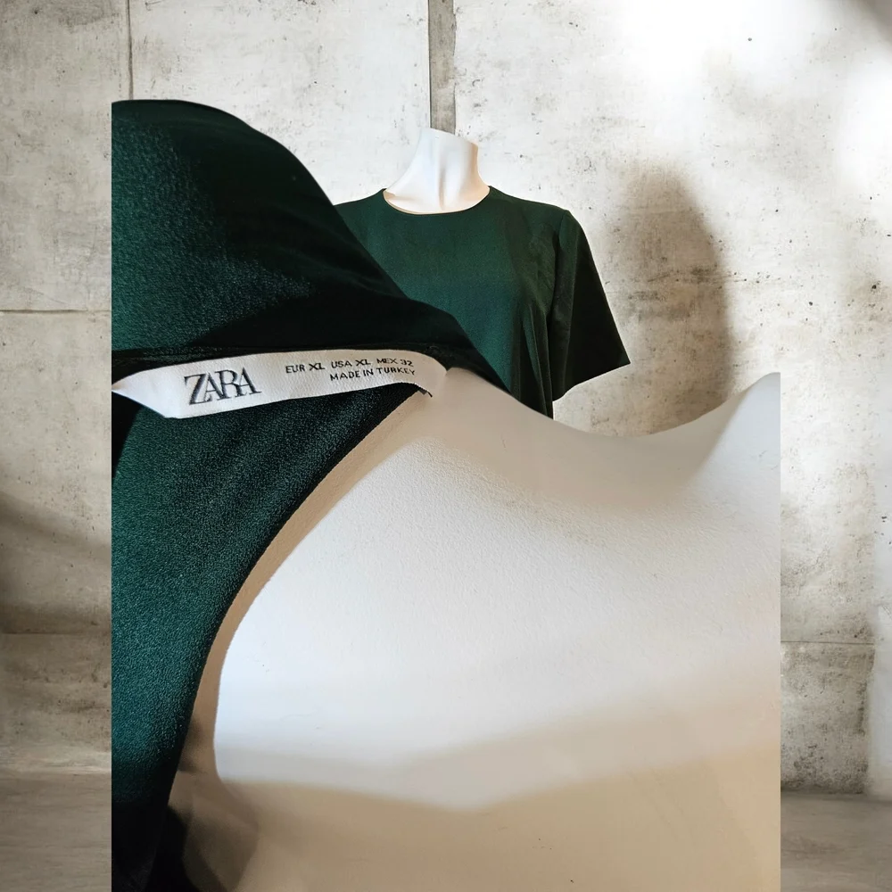 Zara Dark Green Mini Dress - Picture 3 of 4